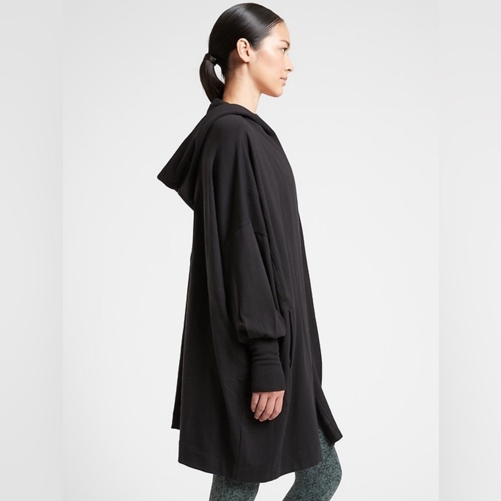 🤑LOWEST PRICE - ATHLETA Mantra Wrap Black Women's cardigan sweatshirt Jacket - Picture 3 of 16